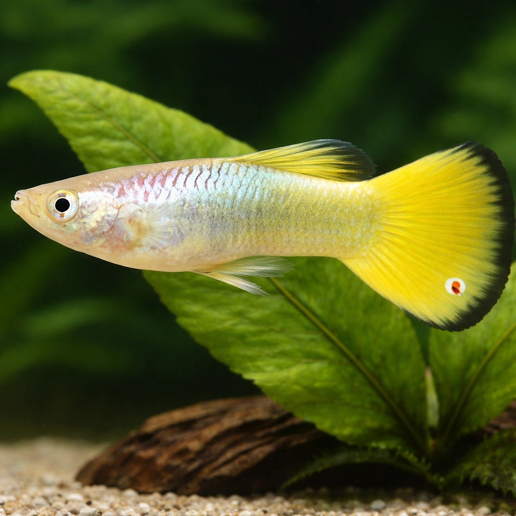 Poecilia Reticulata Male German Yellow - UK — tropical fish for sale UK — AI scale plant view
