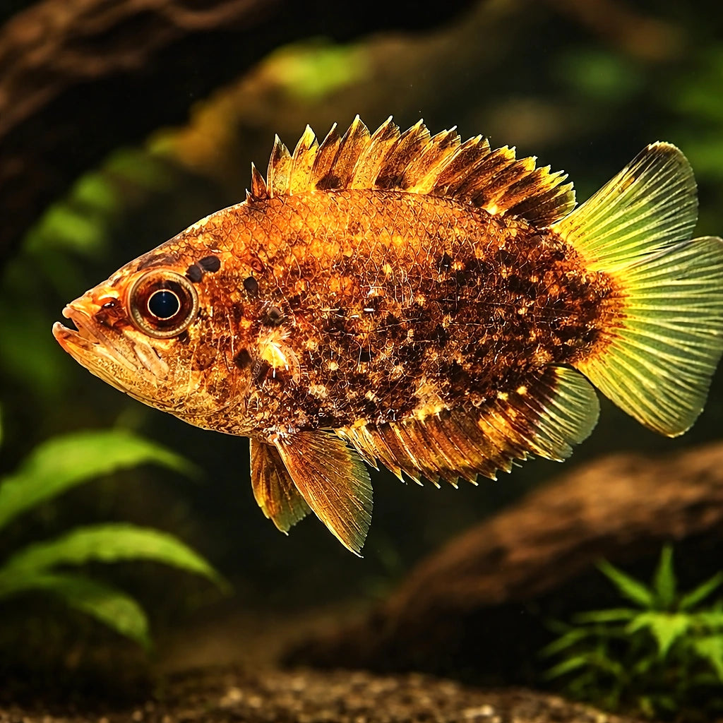 Polycentrus schomburgki 3,5 - — tropical fish for sale UK — AI hero driftwood view