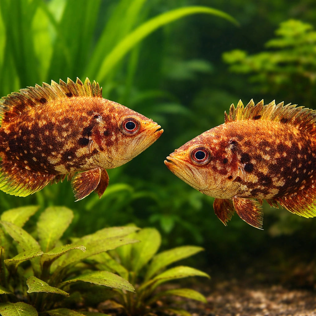Polycentrus schomburgki 3,5 - — tropical fish for sale UK — AI pair planted view