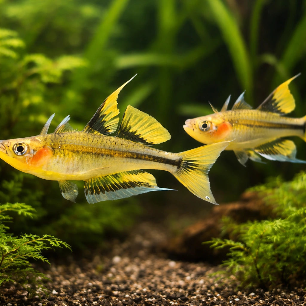 Pondondetta Rainbowfish — tropical fish for sale UK — AI pair planted view