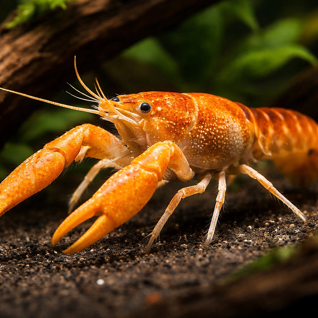 Procambarus milleri > — tropical fish for sale UK — AI hero driftwood view