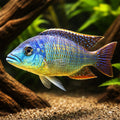 Protomelas ornatus 7 - — tropical fish for sale UK — AI hero driftwood view