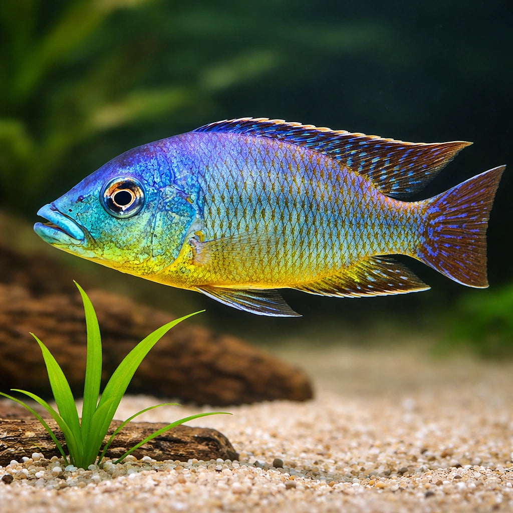 Protomelas ornatus 7 - — tropical fish for sale UK — AI scale plant view