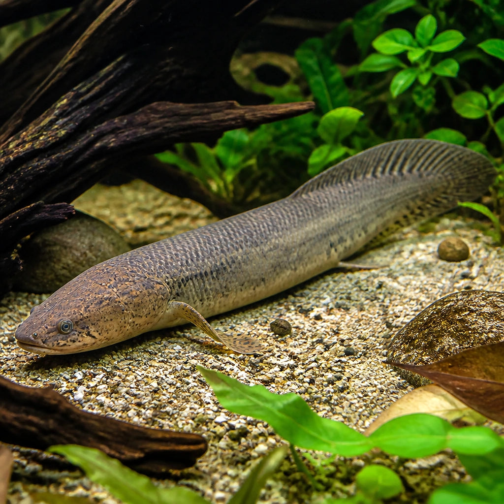 West African Lungfish — Bichir for sale UK — AI natural aquarium view