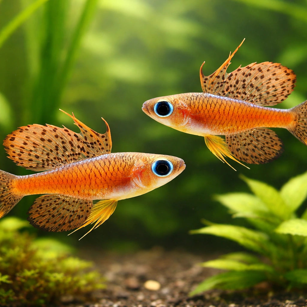 Pseudomugil sp. red neon 1 - — tropical fish for sale UK — AI pair planted view