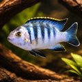 Pseudotropheops tropheops red fin XL — tropical fish for sale UK — AI hero driftwood view