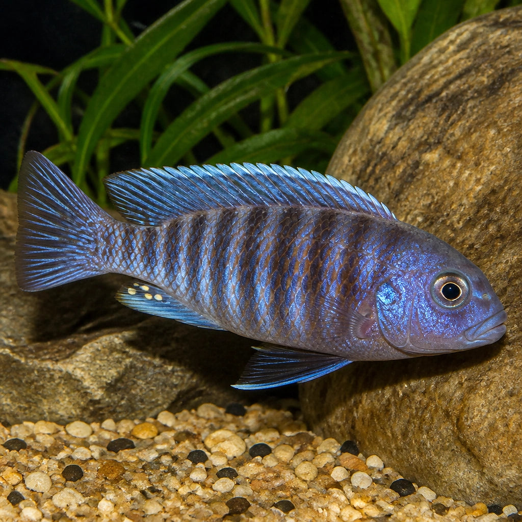 Chindongo elongatus 'Usisya Mara Rock' — Lake Malawi Cichlids for sale UK — AI natural aquarium view
