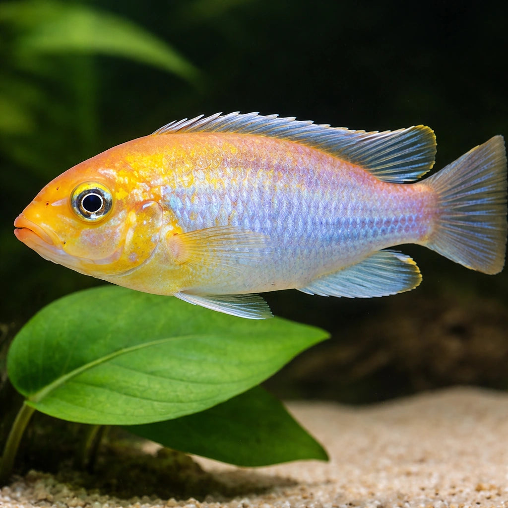 Pseudotropheus Greberi — tropical fish for sale UK — AI scale plant view