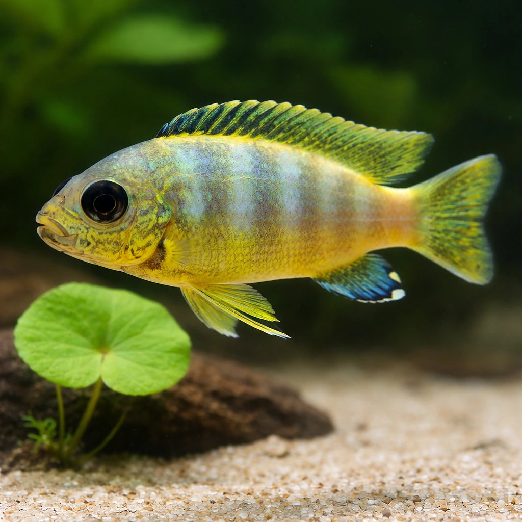 Pseudotropheus Pengoldi, Ps — tropical fish for sale UK — AI scale plant view