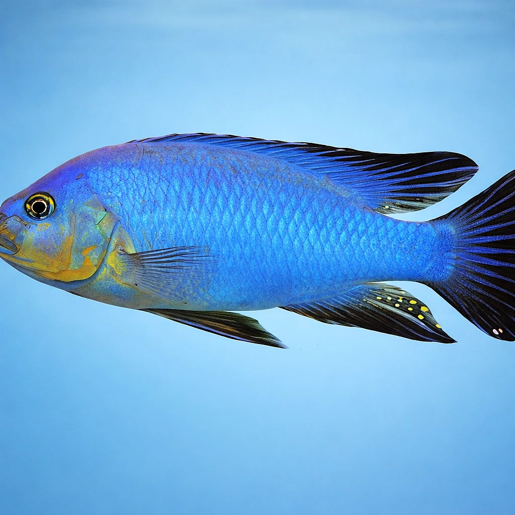 Pseudotropheus wiliamsi 4 - — tropical fish for sale UK — AI side clean view