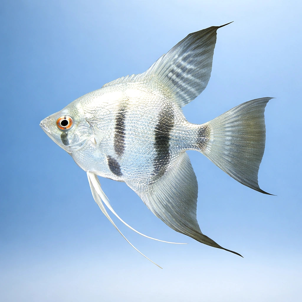 Pterophyllum Scalare Blue Diamond Angel Fish UK — tropical fish for sale UK — AI side clean view