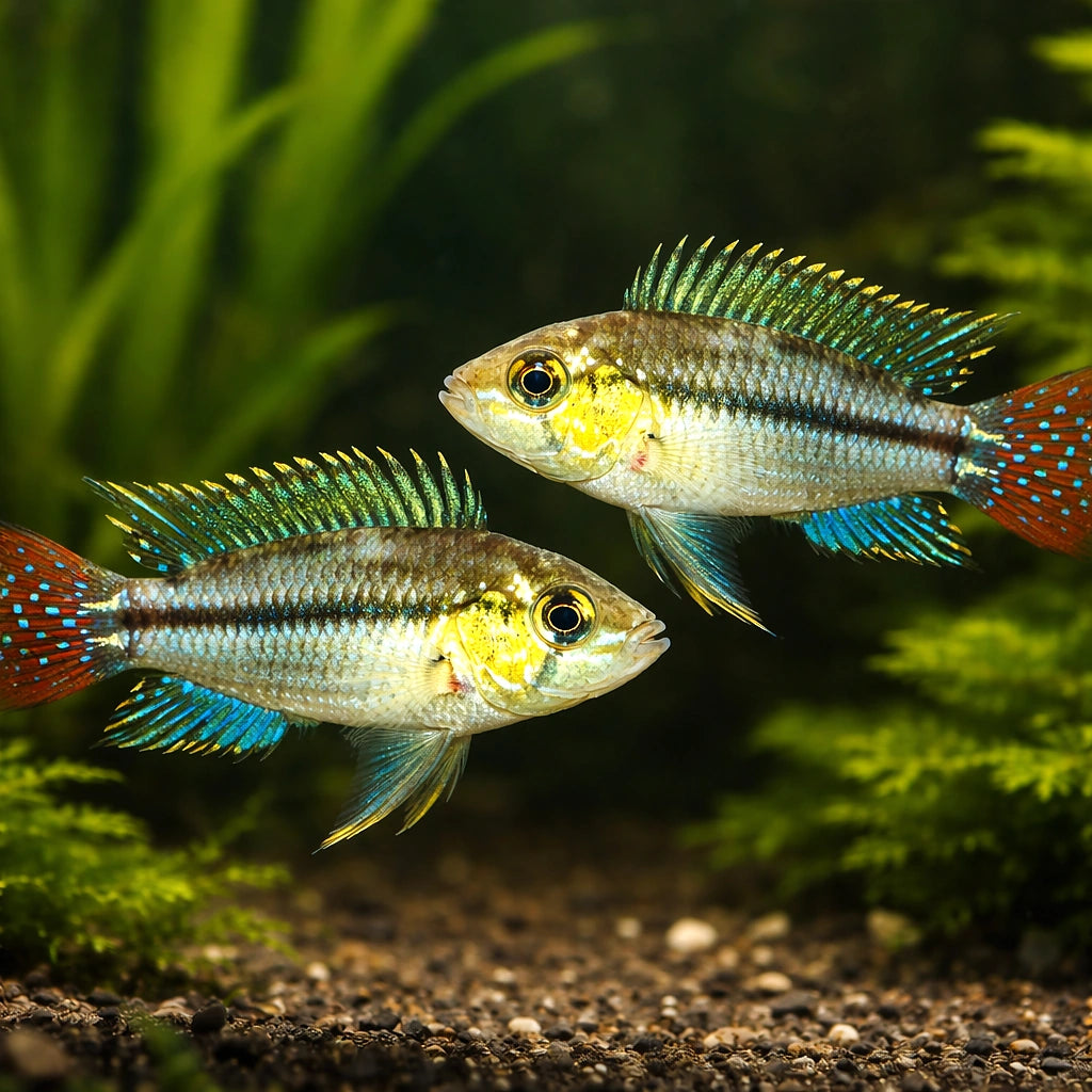 Pucallpa Dwarf Cichlid — tropical fish for sale UK — AI pair planted view