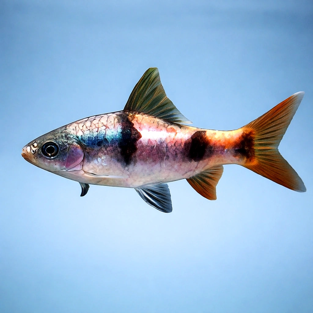 Puntius tambraparniei 3 - — tropical fish for sale UK — AI side clean view