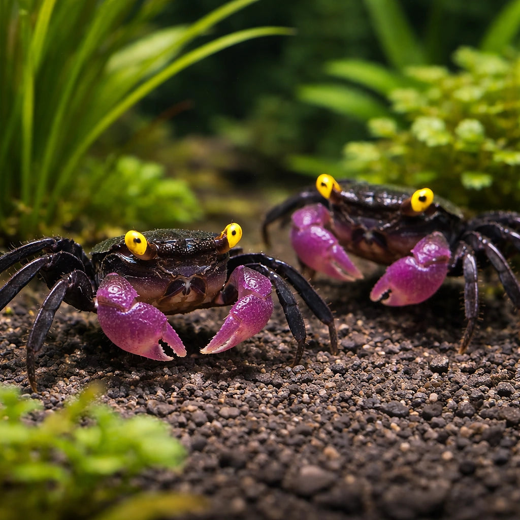 Purple Vampire Crab — Freshwater Crabs and Lobsters for sale UK — AI pair planted view