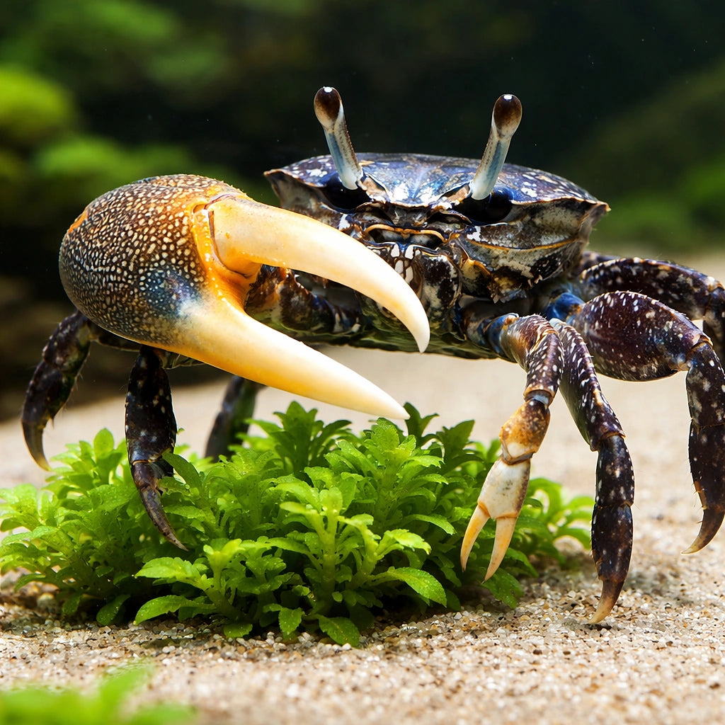 Rainbow Fiddler Crab — tropical fish for sale UK — AI scale plant view