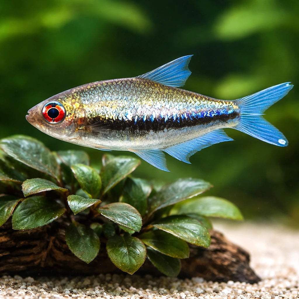Rainbow Tetra — tropical fish for sale UK — AI scale plant view