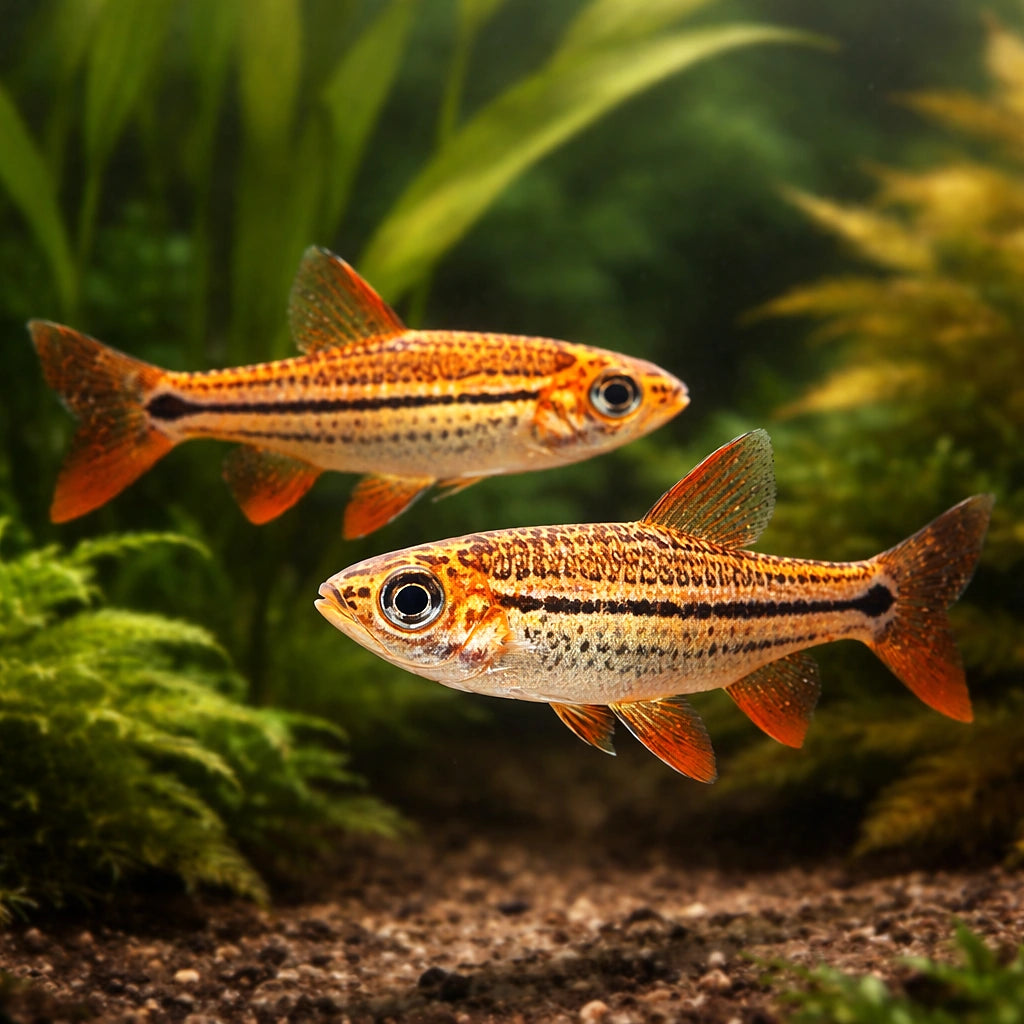 Red Ansorgi African tetra — tropical fish for sale UK — AI pair planted view