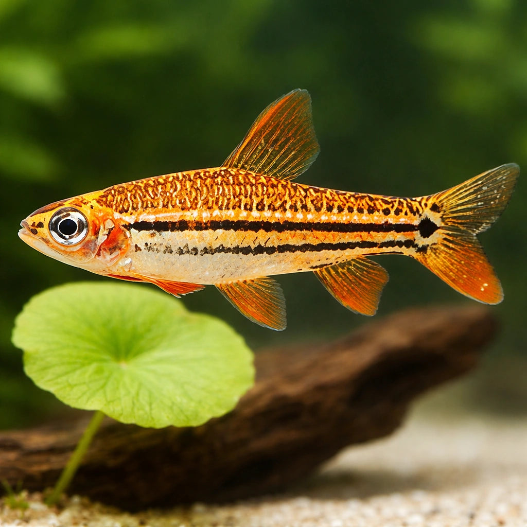 Red Ansorgi African tetra — tropical fish for sale UK — AI scale plant view
