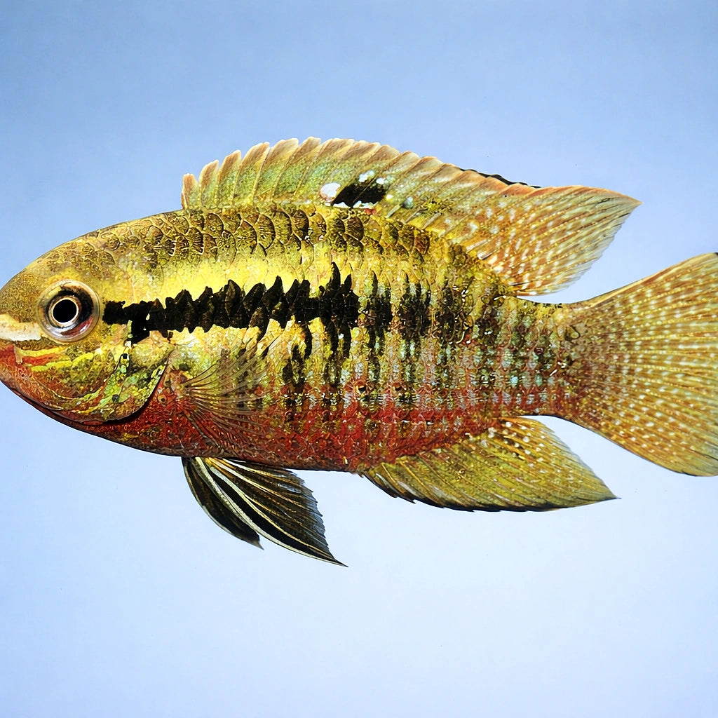 Red Breasted Cichlid, Green — tropical fish for sale UK — AI side clean view
