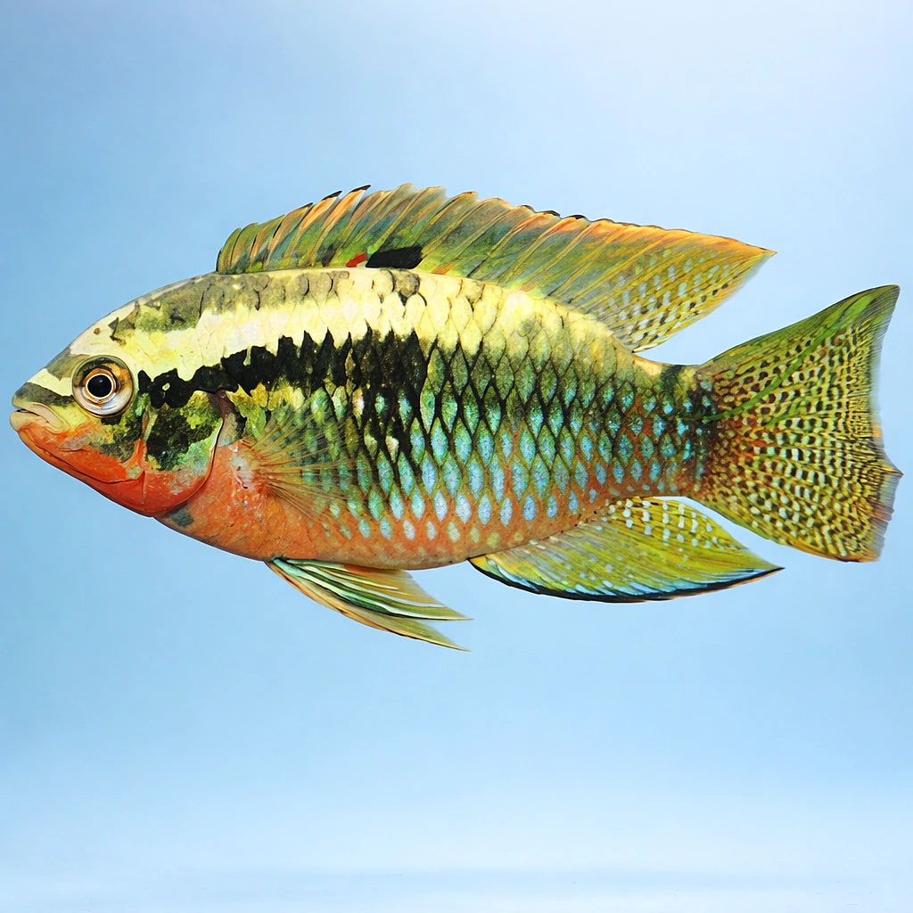 Red Breasted Cichlid, Red — tropical fish for sale UK — AI side clean view