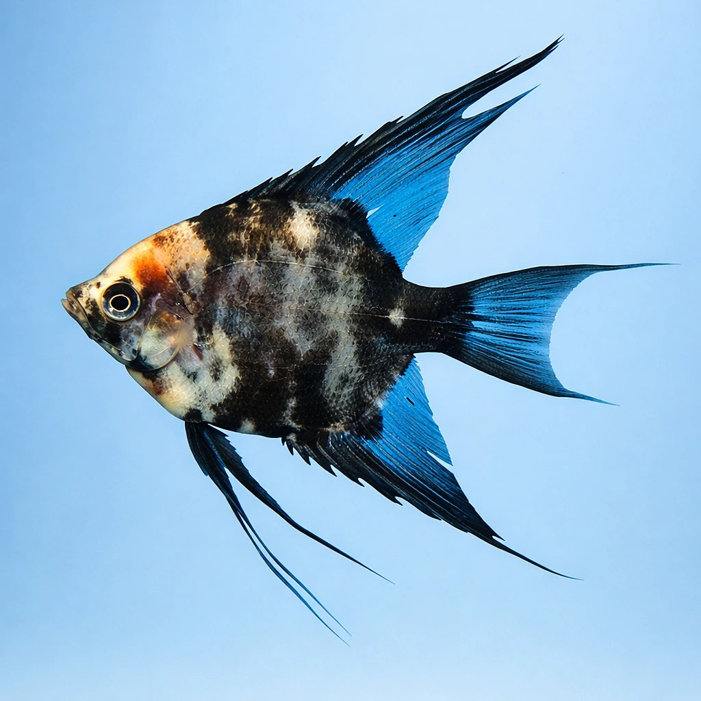 Red Cap Angelfish (Pterophyllum scalare) — AI side clean view