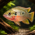 Red Cichlid, Jewelfish, Jew — tropical fish for sale UK — AI hero driftwood view