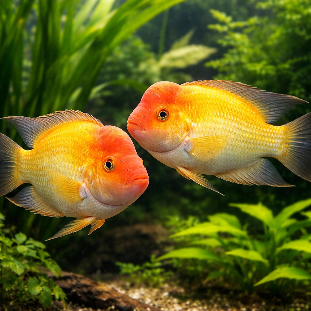 Red Devil Cichid — tropical fish for sale UK — AI pair planted view