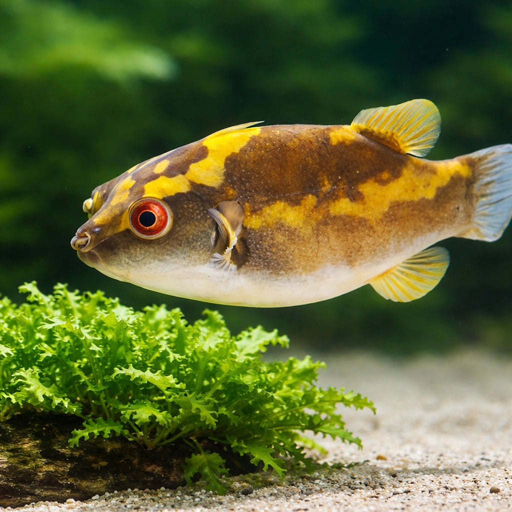 Red-Eye Puffer — tropical fish for sale UK — AI scale plant view