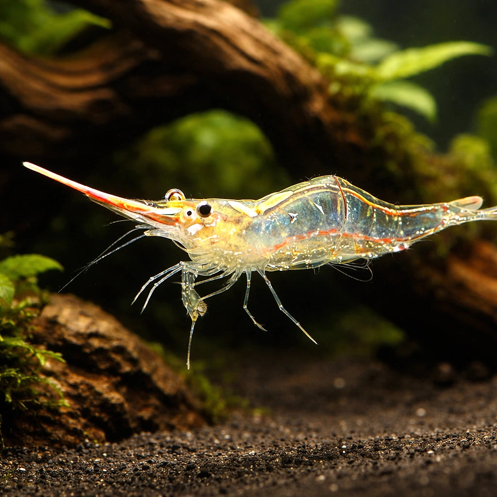 Red Nose Pinockio — tropical fish for sale UK — AI hero driftwood view