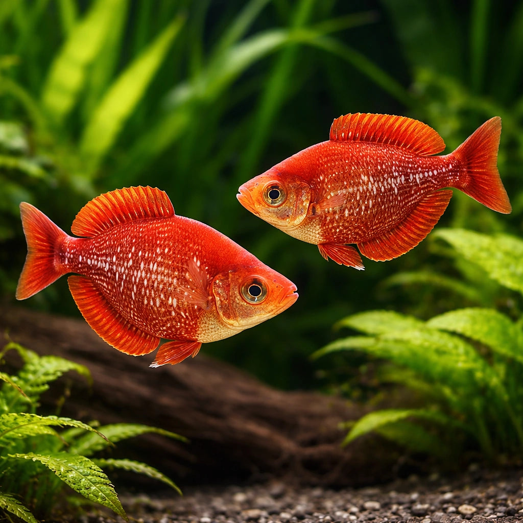 Red Rainbowfish (Glossolepis incisus) — AI pair planted view