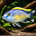 Red-Top Trematocranus, Trem — tropical fish for sale UK — AI hero driftwood view