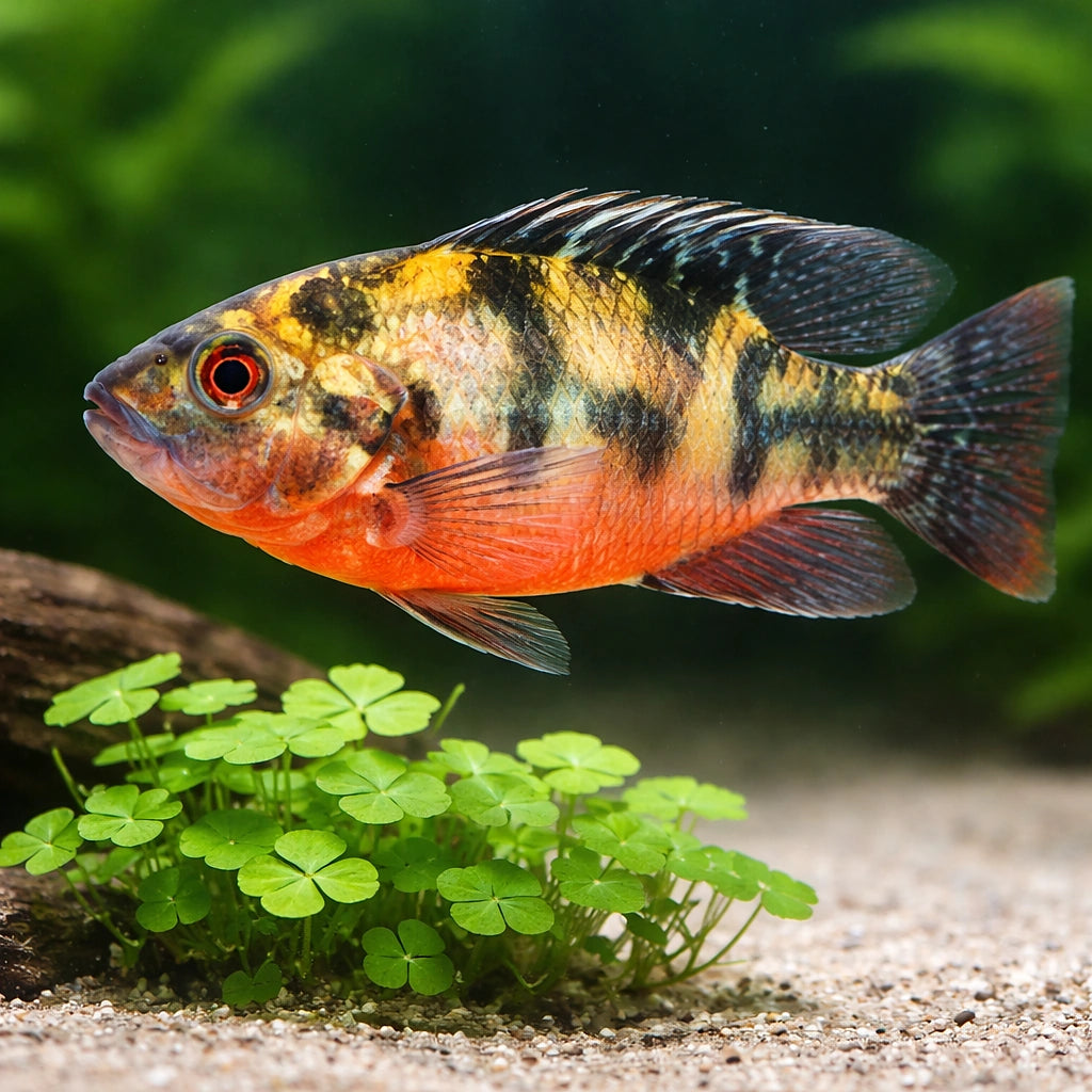 Redbelly tilapia — tropical fish for sale UK — AI scale plant view