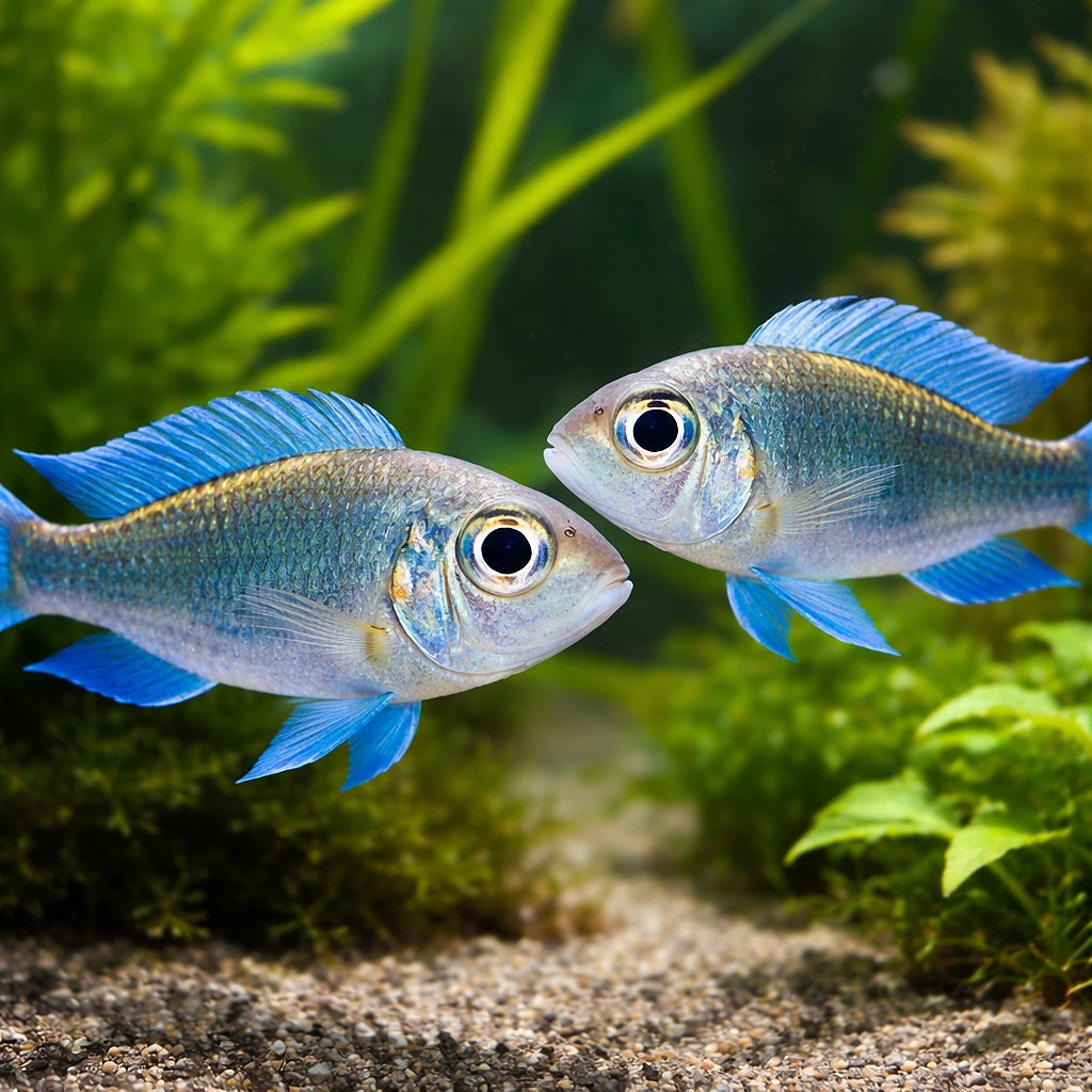 Redspot Callochromis — tropical fish for sale UK — AI pair planted view