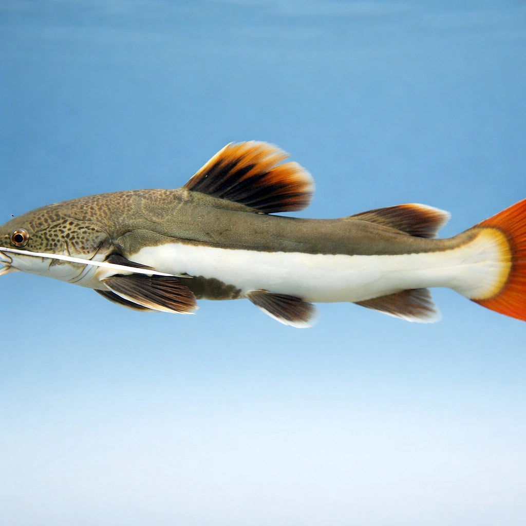 Redtail Catfish yellow tail — tropical fish for sale UK — AI side clean view