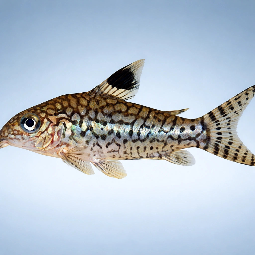 Reticulated corydoras — tropical fish for sale UK — AI side clean view
