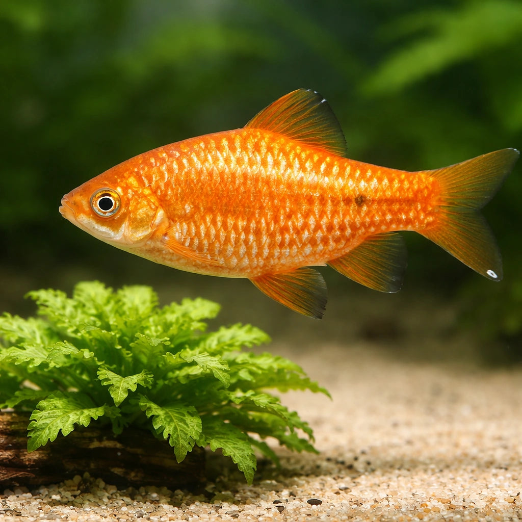 Rosy Barb Diamond — tropical fish for sale UK — AI scale plant view