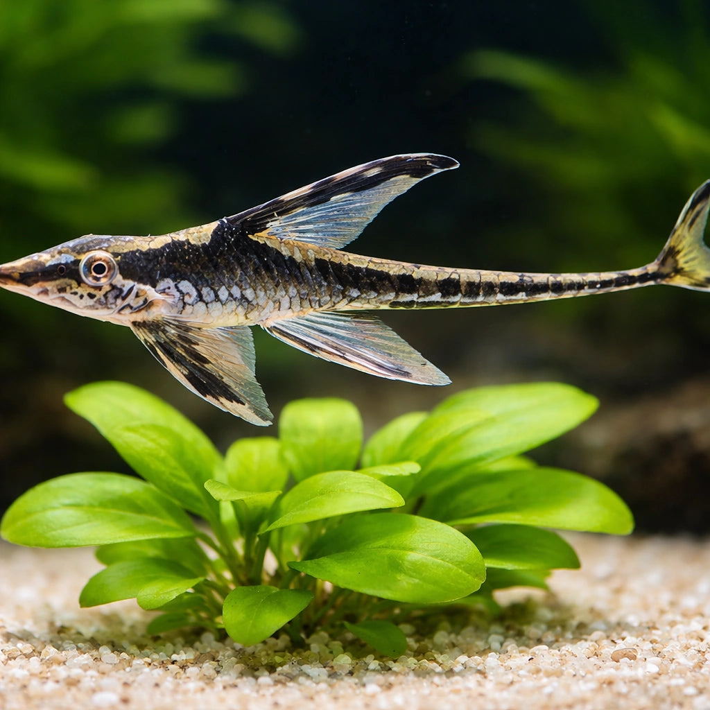 Royal Farowella, Royal Whip — tropical fish for sale UK — AI scale plant view
