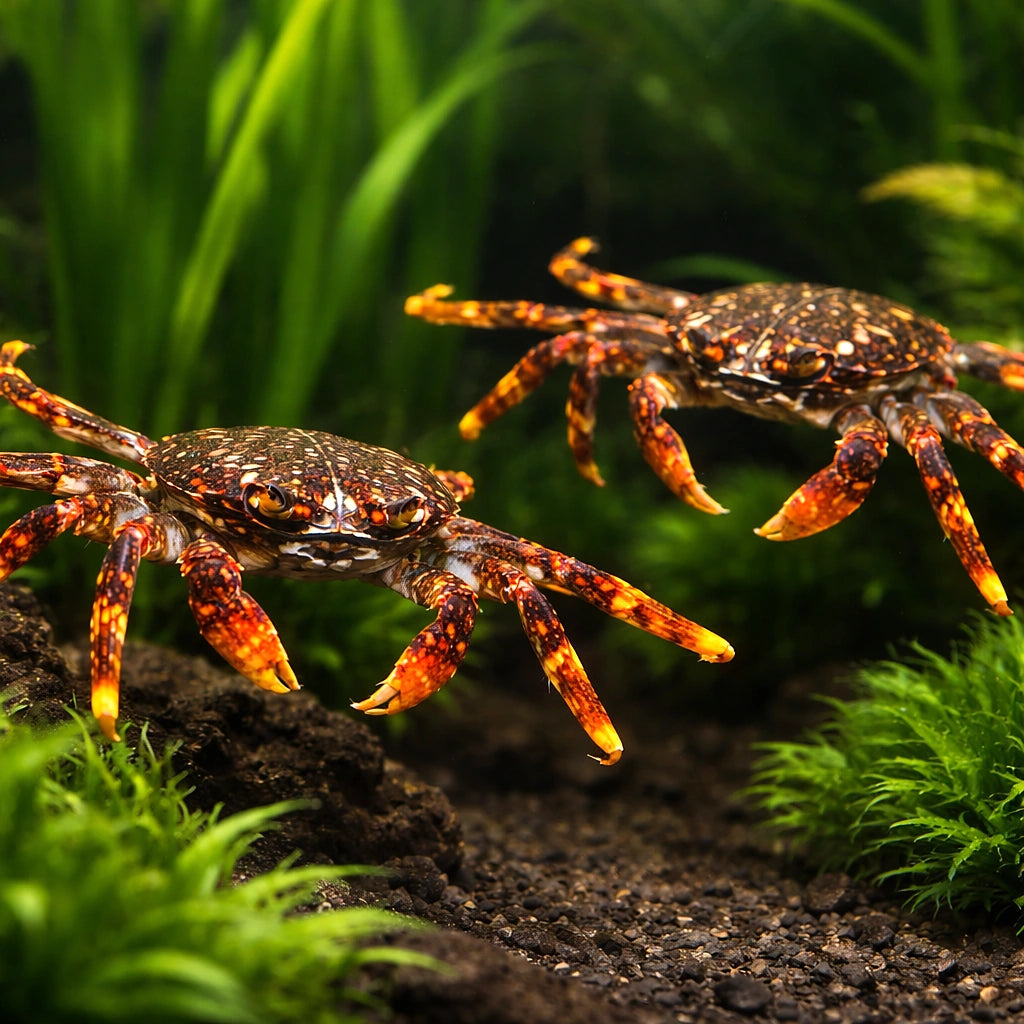 Sally lightfoot or spray crab — tropical fish for sale UK — AI pair planted view
