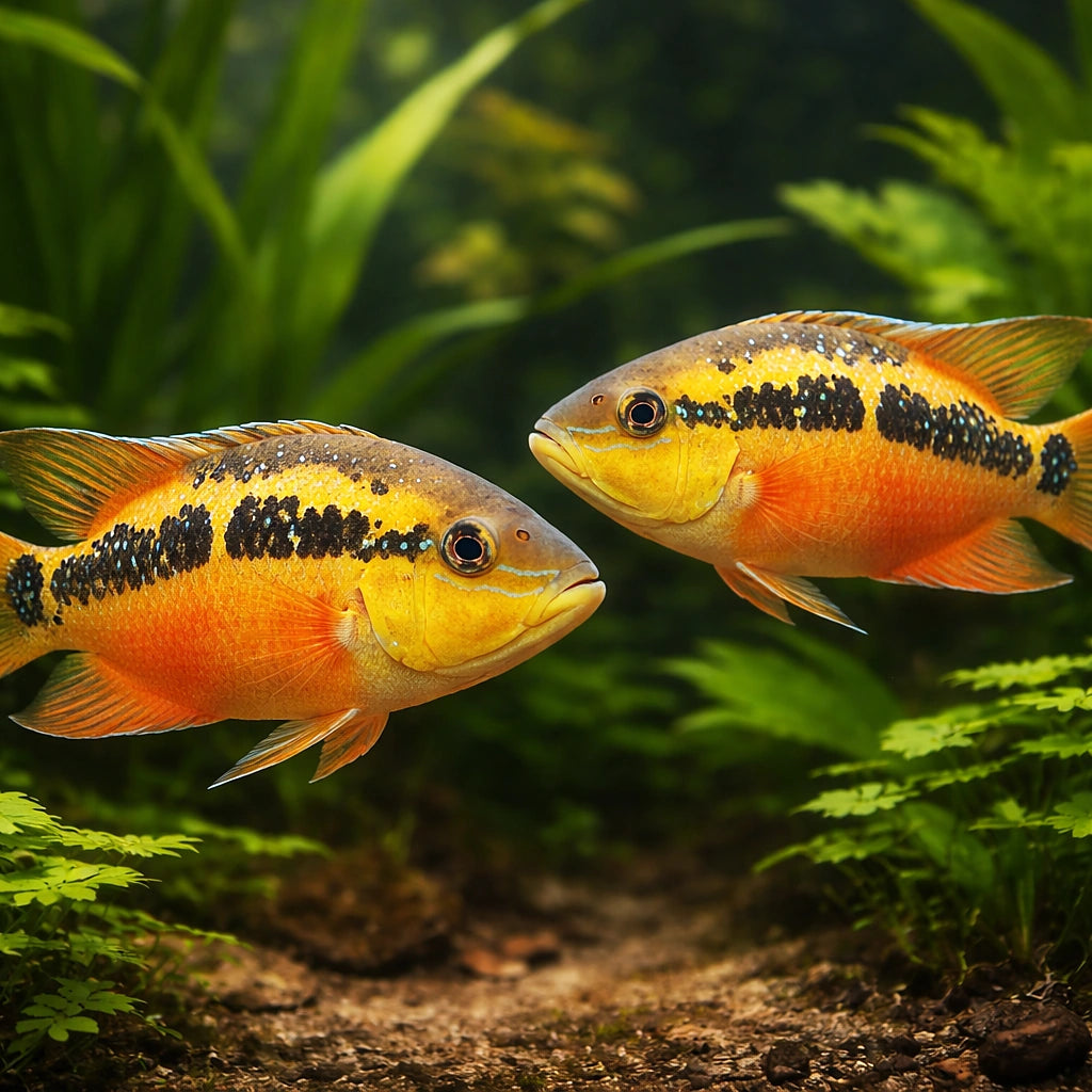 Salvins Cichlid — tropical fish for sale UK — AI pair planted view