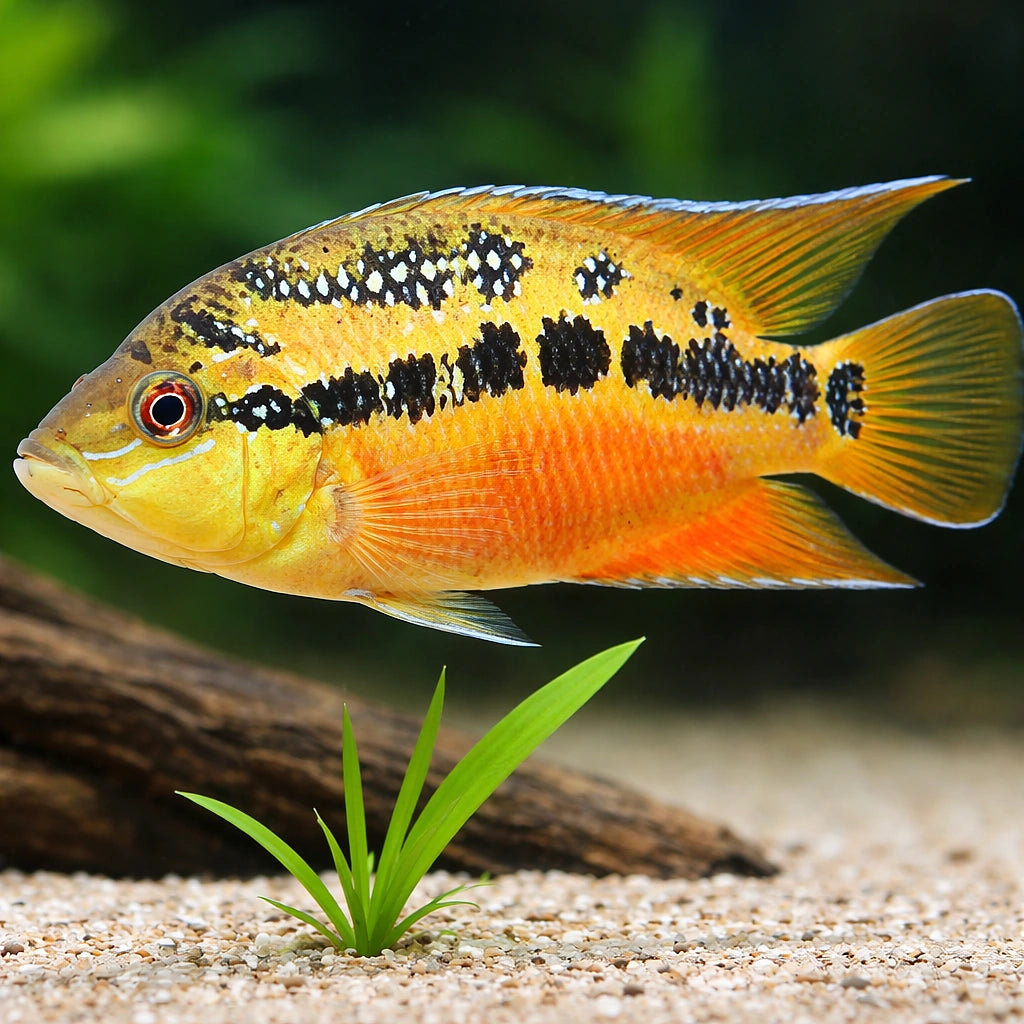 Salvins Cichlid — tropical fish for sale UK — AI scale plant view