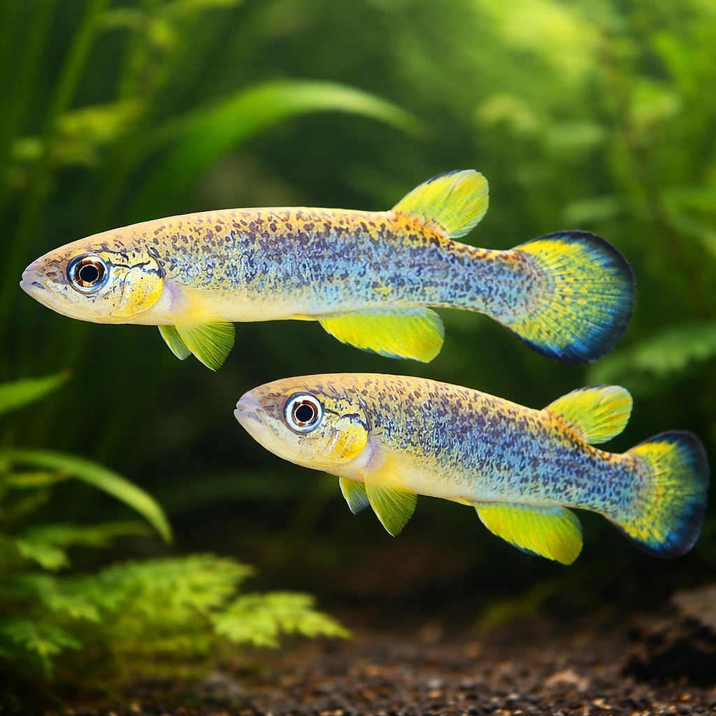 Santos Rivulus — tropical fish for sale UK — AI pair planted view
