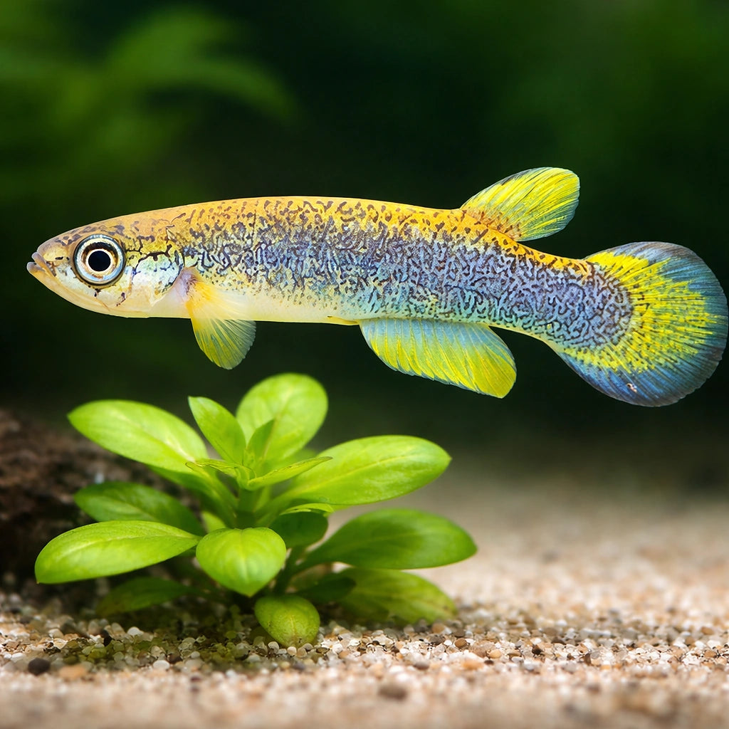 Santos Rivulus — tropical fish for sale UK — AI scale plant view