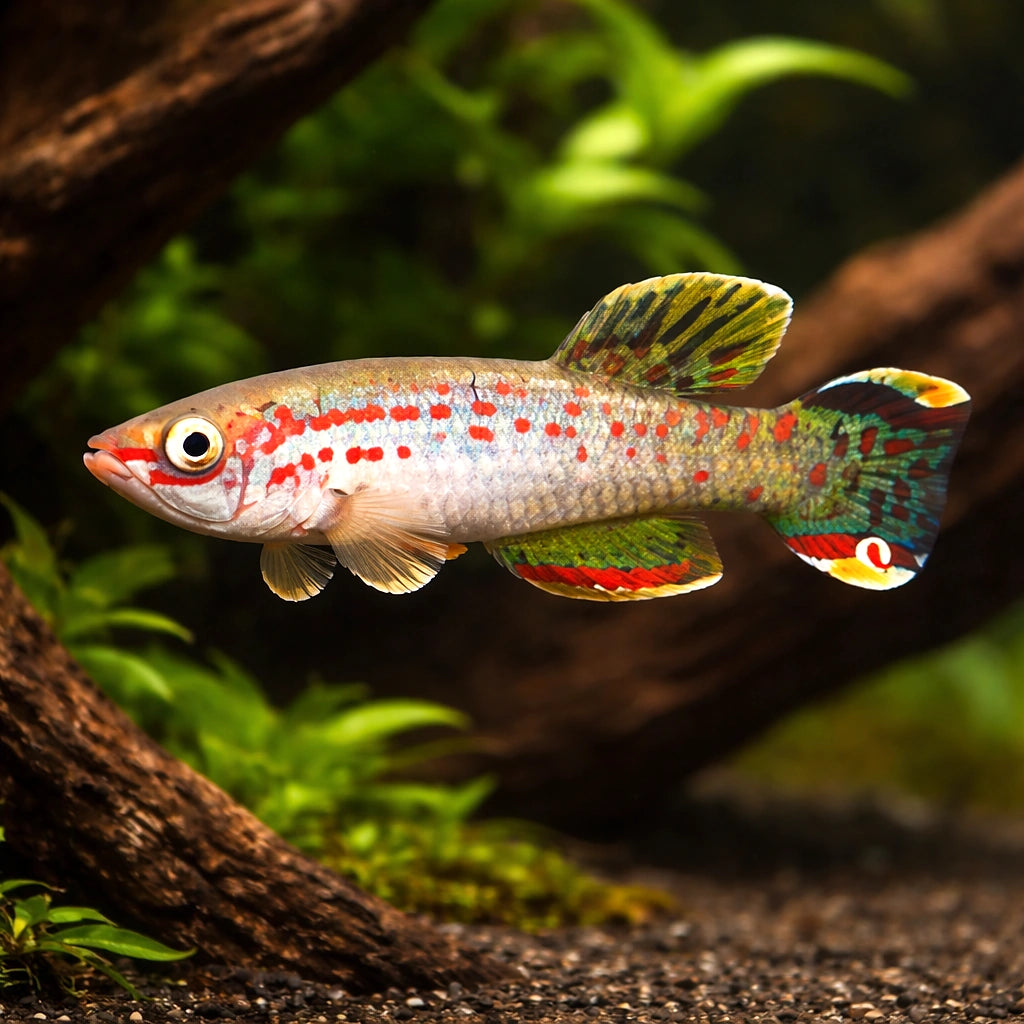 Scheel's Killie — tropical fish for sale UK — AI hero driftwood view
