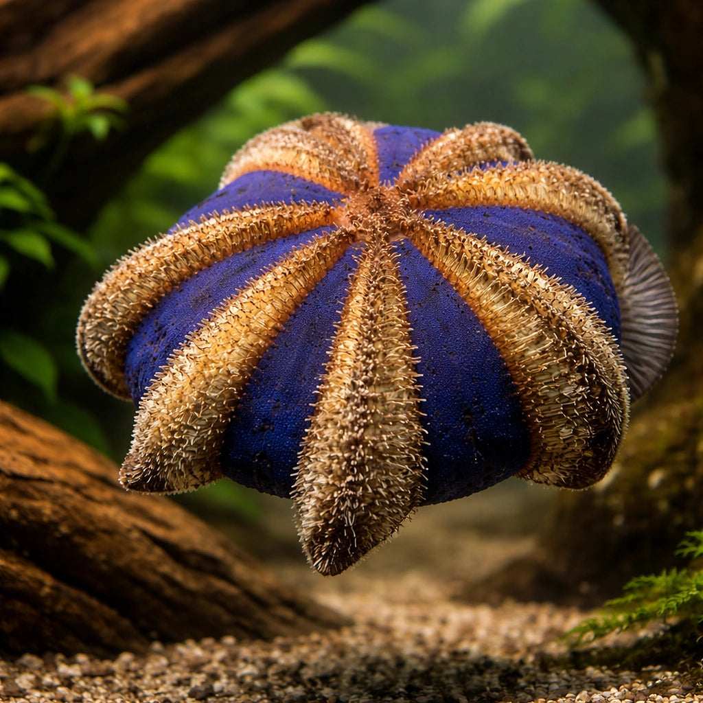 Black Sea Urchin M — tropical fish for sale UK — AI hero driftwood view