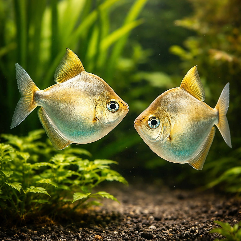 Silver dollar — tropical fish for sale UK — AI pair planted view