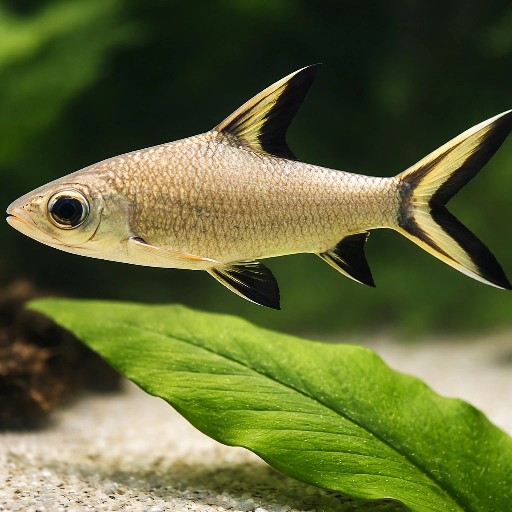 Silver Shark, Bala Shark — tropical fish for sale UK — AI scale plant view