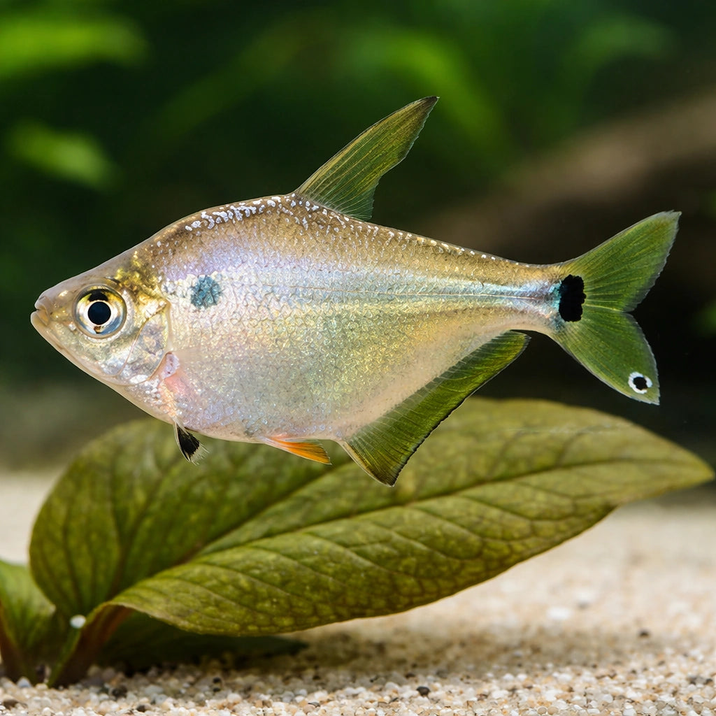 Silver Tetra, Silver-Brass — tropical fish for sale UK — AI scale plant view