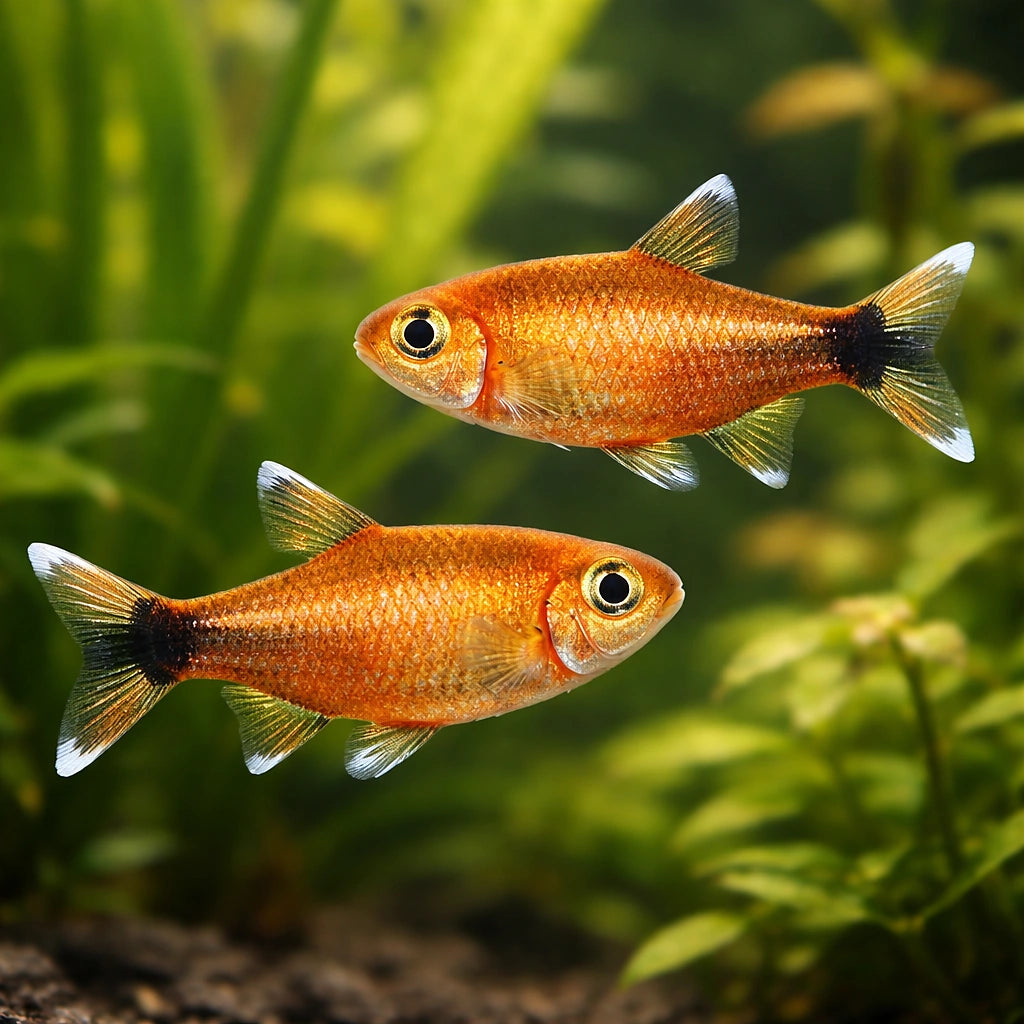 Silver Tip Tetra — tropical fish for sale UK — AI pair planted view