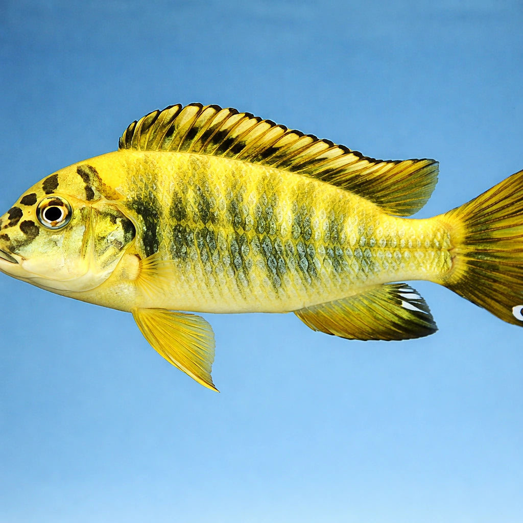 Simochromis babaulti yellow tiger 3,5 - 4, — tropical fish for sale UK — AI side clean view