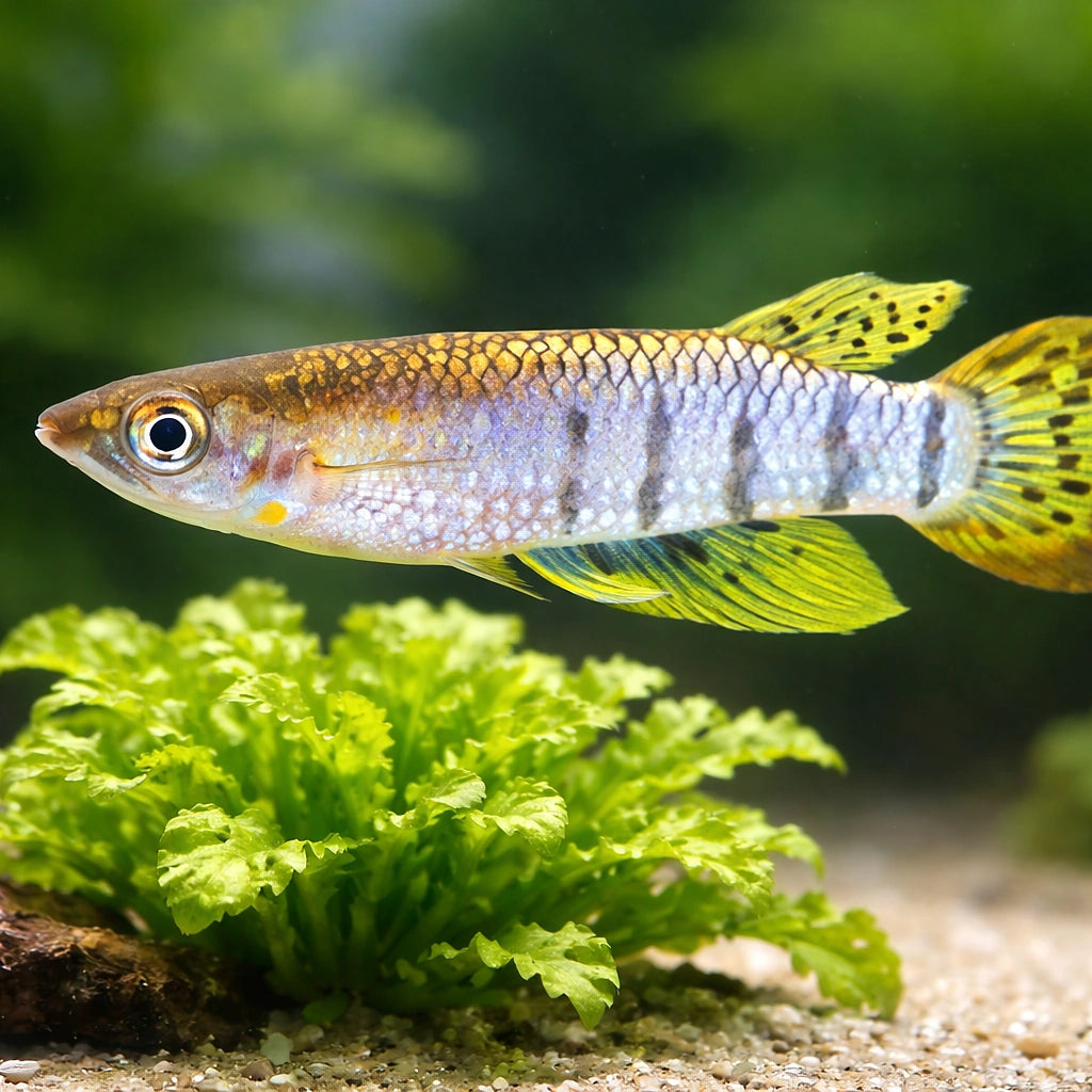 Singhalese Panchax — tropical fish for sale UK — AI scale plant view